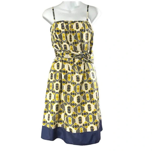 Ted Baker | Dresses | Ted Baker Retro Gold And Blue Atomic Print Mini Dress  | Poshmark